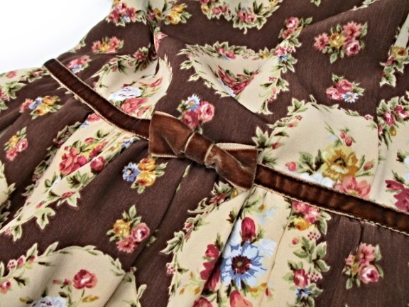 リズリサ LIZ LISA ドット柄チュール切り替え 花柄ミニワンピース  