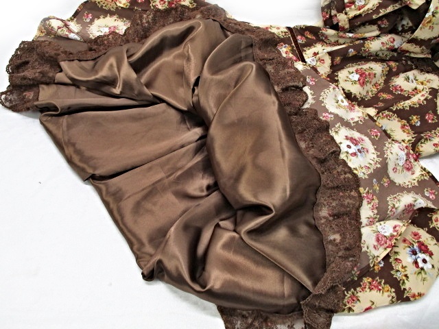 LIZLISA リズリサ パワーネット キャミワンピース 花柄 ブラウン LIZLISA リズリサ パワーネット キャミワンピース 花柄 ブラウン