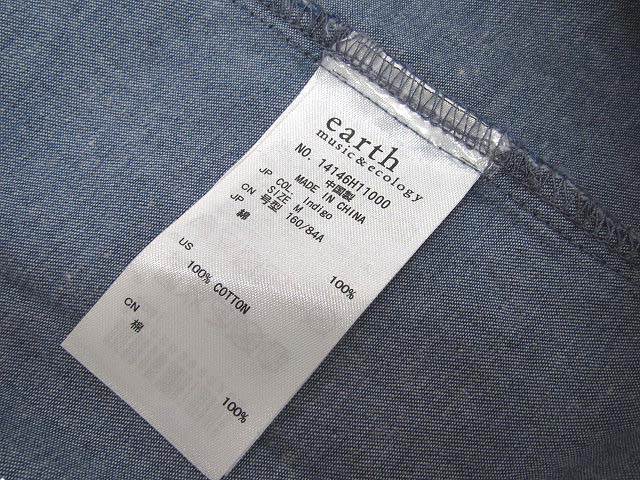 アースミュージック エコロジー Earth Music Ecology 半袖ワンピース デニム M 々 中古 046 ベクトルパーク