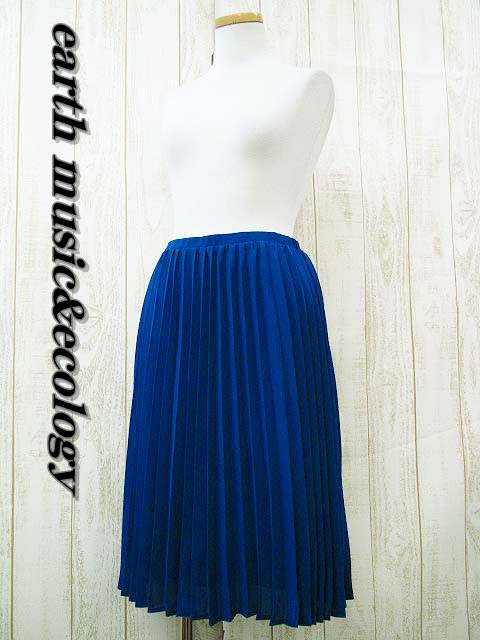 アースミュージック エコロジー Earth Music Ecology プリーツ スカート 青 F 046 ベクトルパーク