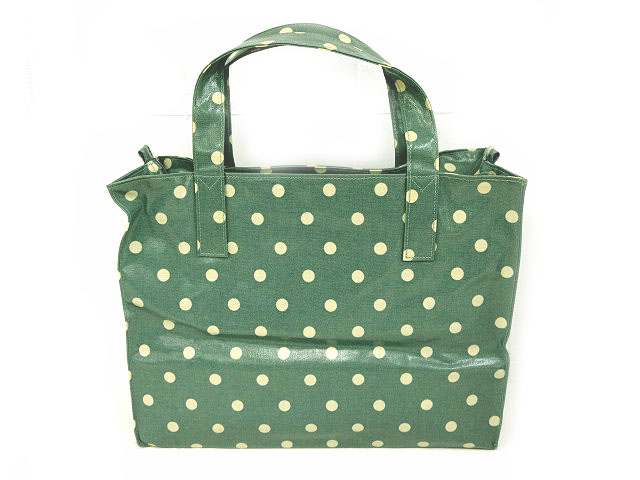 キャスキッドソン Cath Kidston トート バッグ PVC ドット柄 38cm 緑 