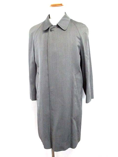 ランバン Lanvin コート R46 44 カーキ グレー シルク ステンカラー 秋冬 メンズ 048 ベクトルパーク