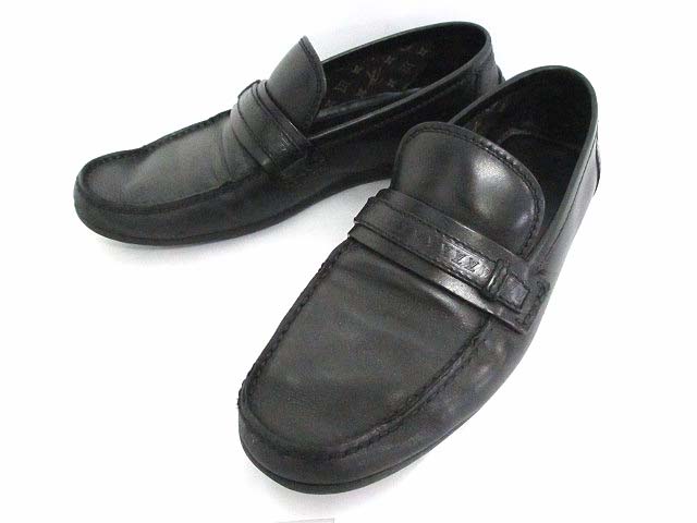 ルイヴィトン LOUIS VUITTON ドライビング シューズ 7 26.0cm 黒  