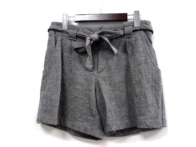 ニーム Nimes ショート パンツ 1 S 灰 グレー ウール ベルト付き ショーパン W レディース 048 ベクトルパーク
