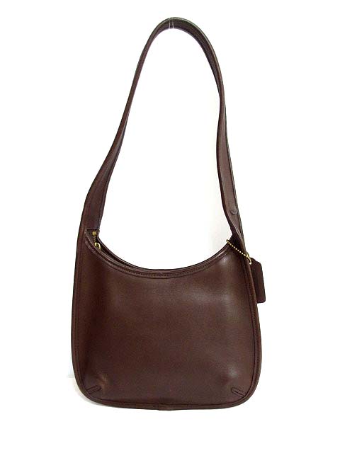 コーチ COACH 9020 ワンショルダー バッグ ダークブラウン レザー 本革  