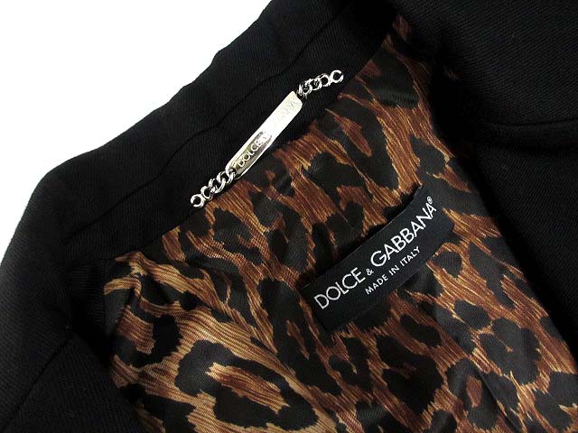 ドルチェ&ガッバーナ ドルガバ DOLCE&GABBANA コート 38 黒 ブラック  