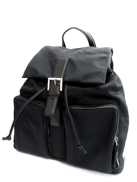 コーチ COACH リュック バックパック 7432 ナイロン レザー 黒 