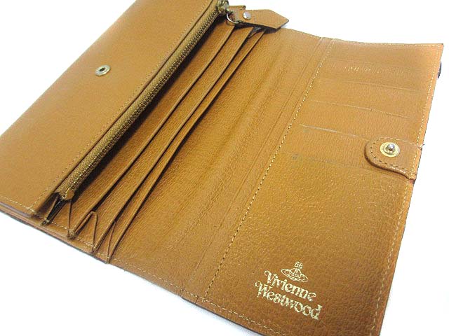 ヴィヴィアンウエストウッド Vivienne Westwood 長財布 オーブ 二つ折り レザー カードケース付き キャメルブラウン 3118c912 レディース 048 ベクトルパーク
