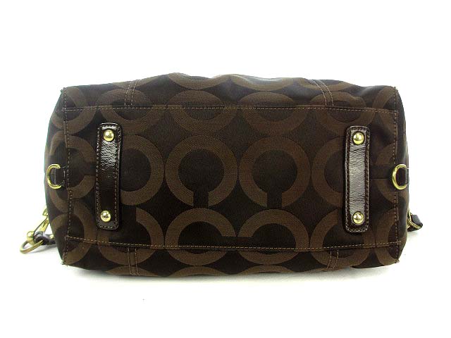 美品✨ COACH オプアート柄 2way ビジネスバッグ A4可 茶 牛革 A4可 美品 コーチ レザー 2way ビジネスバッグ オプアート 型
