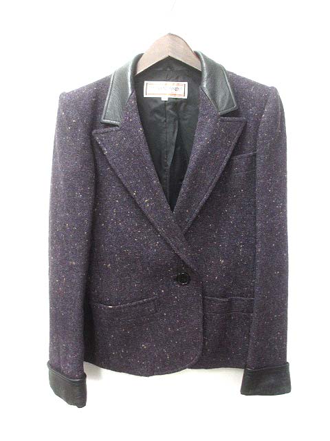 イヴサンローラン YVES SAINT LAURENT テーラード ジャケット M 紫 