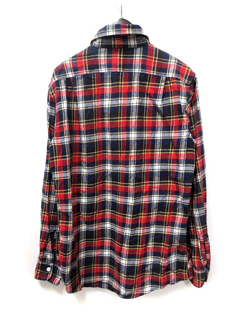 ホームグロウン Homegrown シャツ 赤 レッド コットン 長袖 チェック メンズ 048 ベクトルパーク