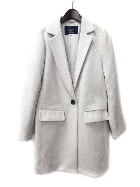 ジャスグリッティー Jusglitty チェスター コート 1 S ライト グレー アンゴラ混 無地 シンプル レディース 048 ベクトルパーク
