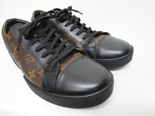 ルイヴィトン LOUIS VUITTON 2017/18 AW マッチアップラインスニーカー レザーシューズ モノグラム ラバーソール 茶 黒 6 1/2 0214 メンズ ルイヴィトン LOUIS VUITTON 2017/18 AW マッチアップラインスニーカー レザーシューズ モノグラム ラバーソール 茶 黒 6 1/2 0214 メンズ