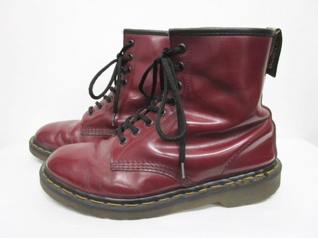 新品未使用 ドクターマーチン 赤 スエード ワークブーツ UK8 26〜27cm ドクターマーチン Dr.Martens 1460 8ホールブーツ 8EYE BOOT