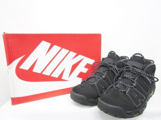 air uptempo black reflective