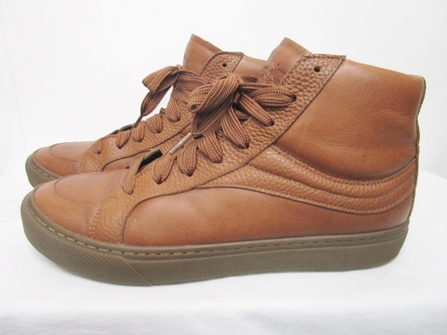 コーチ Coach レザーハイカットスニーカー シューズ サンプル品 茶 10 Ibs 0628 メンズ 049 ベクトルパーク
