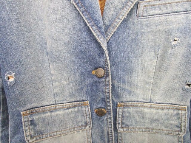 ドルチェ&ガッバーナ デニム テーラードジャケット ヴィンテージ加工