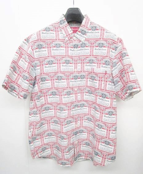 シュプリーム SUPREME 09SS バドワイザー Budweiser 総柄シャツ ロゴ 