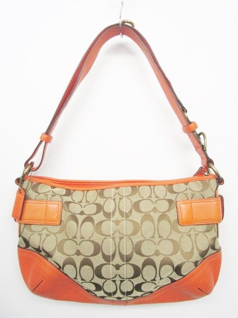 コーチ Coach シグネチャー ショルダーバッグ キャンバス 7077 オレンジ 0924 レディース 049 ベクトルパーク