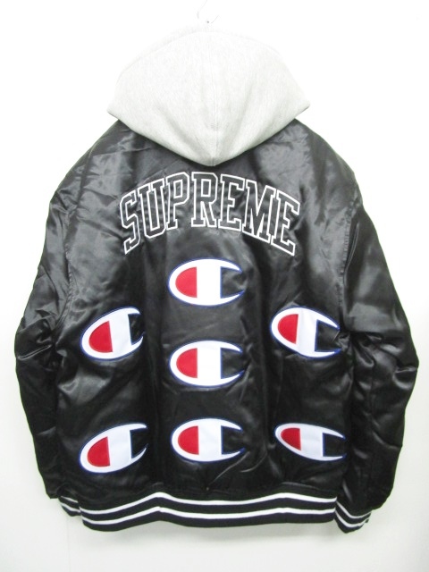 未使用品 シュプリーム SUPREME 新品 18AW Champion Hooded satin 