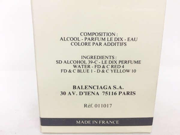 バレンシアガ BALENCIAGA Le Dix オーデトワレ EAU DE TOILETTE
