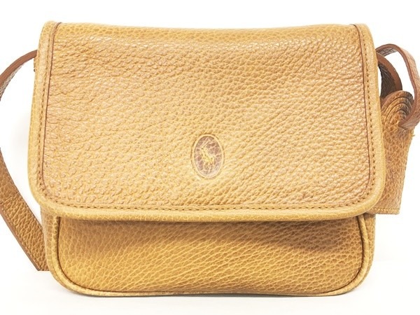 ラルフローレン RALPH LAUREN ミニショルダーバッグ レザー ロゴ 斜め 