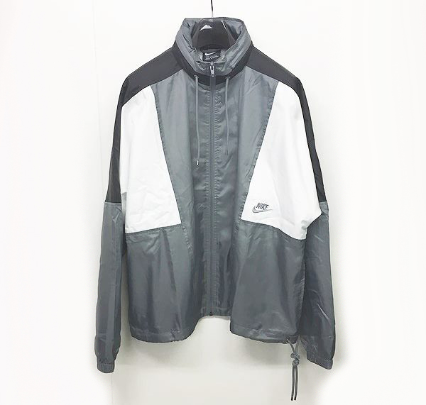 ナイキ Nike 18aw Nsw Wvn Jkt Re Issue ウーブンジャケット ナイロンジャケット フード グレー 灰 白 L 0512 メンズ 049 ベクトルパーク