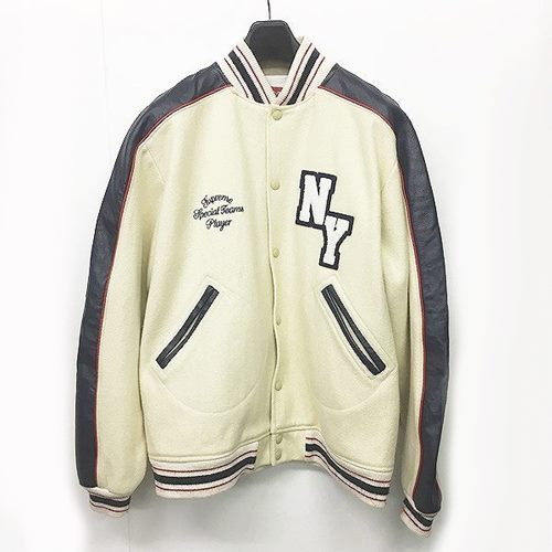 シュプリーム SUPREME 03AW Varsity Jacket NYワッペン スタジャン 