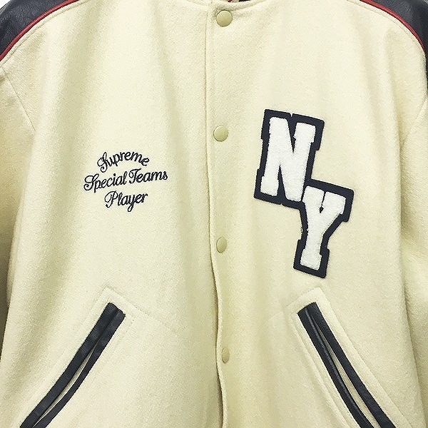 シュプリーム SUPREME 03AW Varsity Jacket NYワッペン スタジャン 
