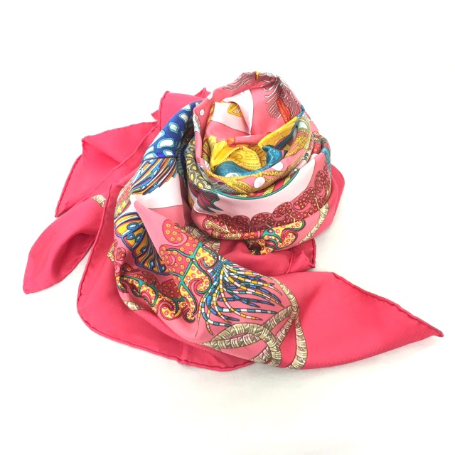 エルメス HERMES 深海 GRANDS FONDS カレ90 大判スカーフ ストール  