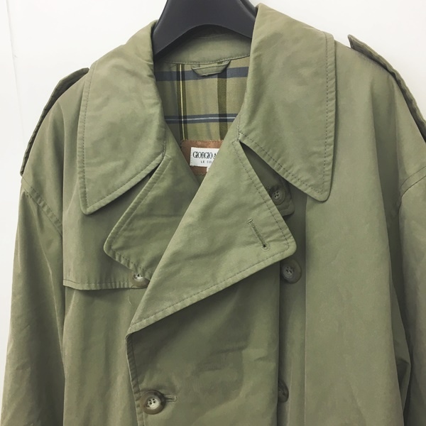 GIORGIO ARMANI ロングトレンチコート 裏地チェック/OW375 GIORGIO ARMANI ロングトレンチコート 裏地チェック/OW375 楽天市場