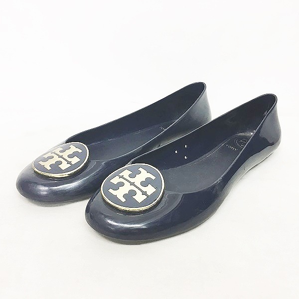 美品　トリーバーチ　フラットシューズ　ネイビー トリーバーチ TORY BURCH バレエ シューズ フラットシューズ 紺