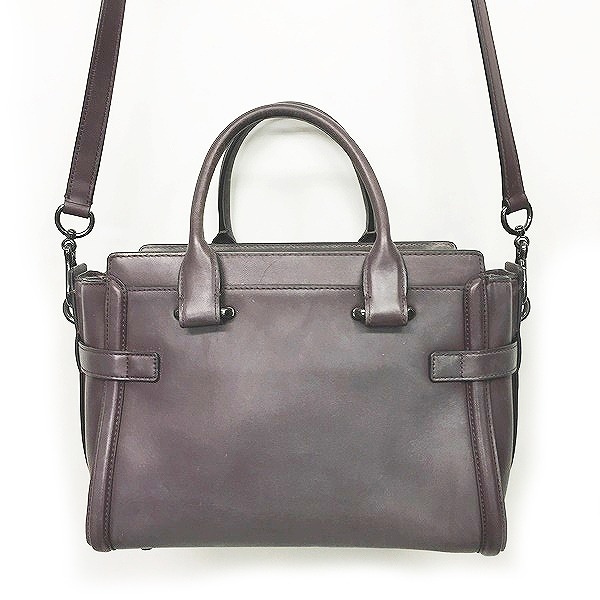 コーチ COACH 55496 スワッガー27 2WAY ハンドバッグ レザー 紫系 0131  