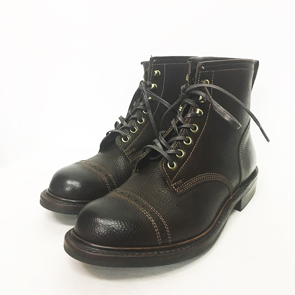 ダブルアールエル RRL 英国製 バワリー ブーツ BOWERY BOOTS レザー 茶 