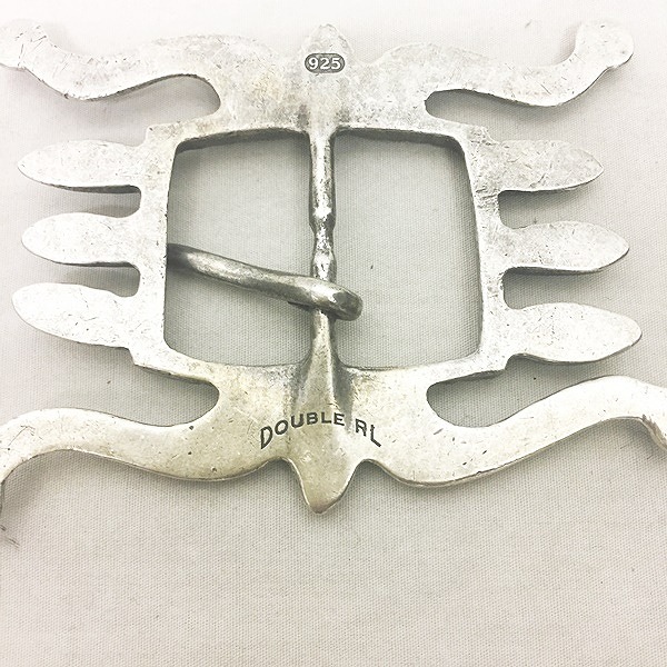 未使用品 ダブルアールエル RRL スターリングシルバー バックル ベルト  