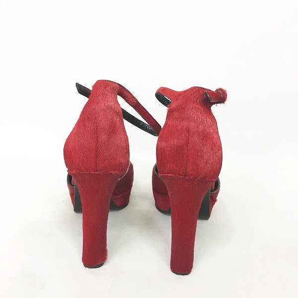 GUCCI グッチ パンプス チャンキーヒール　ベロア素材 レッド ファッション 通販ファッション - GUCCI グッチ パンプス チャンキー