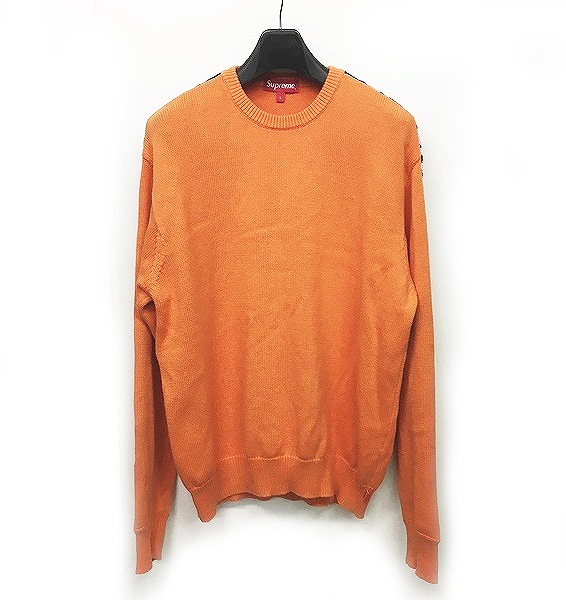シュプリーム Supreme 17ss Sleeve Stripe Sweater スリーブ ストライプ セーター 長袖 オレンジ L 1213 メンズ 049 ベクトルパーク