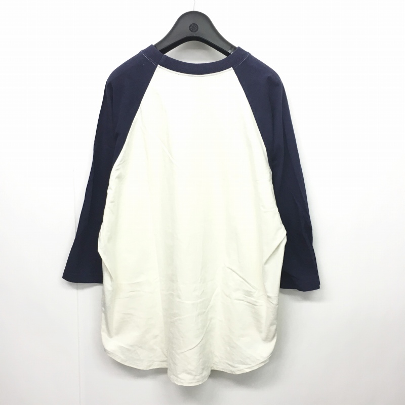 ステューシー STUSSY ラグラン Tシャツ カットソー 七分袖 ロゴ 白 紺 