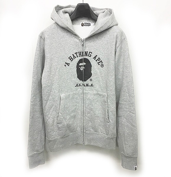 アベイシングエイプ A BATHING APE パーカー スウェット L ロゴ（A 