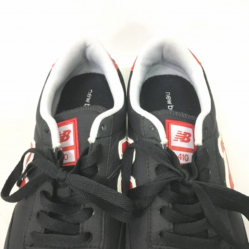 ニューバランス NEW BALANCE U410 スニーカー 黒 赤 ブラック レッド