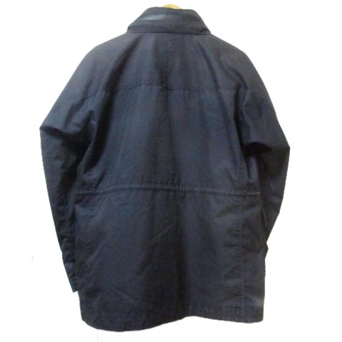 ポールスチュアート Paul Stuart 中綿ライナー付き ジャケット 上着 ブルゾン 中わた 黒 ブラック フード収納 インフード 48 Mサイズ相当 ジップ ボタン ドローコード 胸ポケット X 049 ベクトルパーク