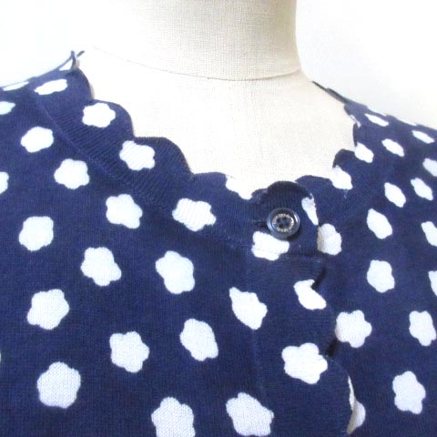 ケイトスペード KATE SPADE カーディガン 長袖 スカラップ 雲柄 総柄 