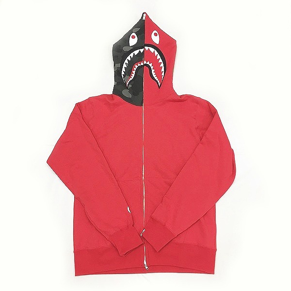 未使用品 アベイシングエイプ A BATHING APE SHARK FULL ZIP HOODIE M 