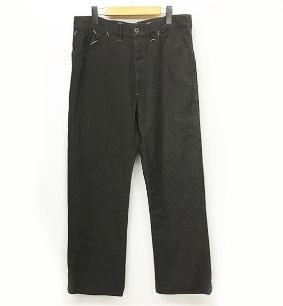 未使用品 ダブルアールエル RRL ストライプパンツ コットンリネン 