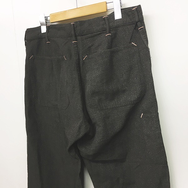 未使用品 ダブルアールエル RRL ストライプパンツ コットンリネン 