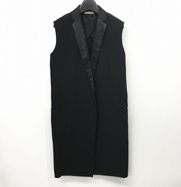 セリーヌ CELINE フィービー期 ノースリーブ コート ベスト 黒 