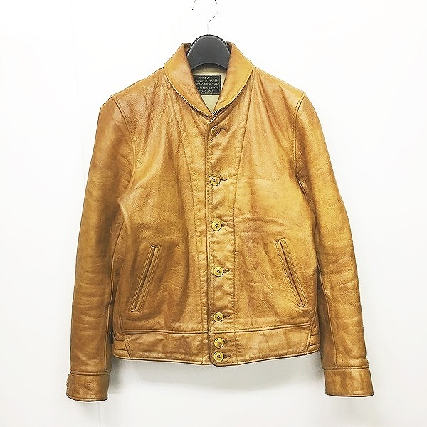ワコマリア WACKO MARIA 12AW ディアスキン ショールカラー レザー 