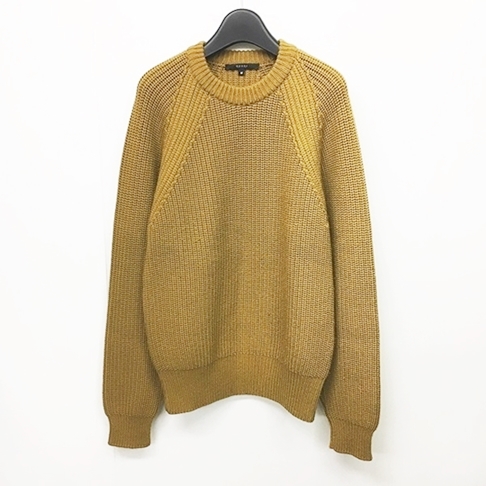 グッチ Gucci クルーネック ローゲージ ニット セーター 茶 黄色 ブラウン マスタード M Ibs50 0319 メンズ 049 ベクトルパーク
