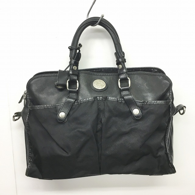 オロビアンコ Orobianco ナイロン レザー 2way ブリーフケース ハンドバッグ ショルダーバッグ 黒 ブラック 0421 メンズ 049 ベクトルパーク