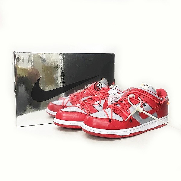未使用品 ナイキ NIKE オフホワイト OFF-WHITE 19AW DUNK LOW LTHR 